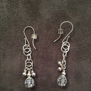 Silver tone earrings